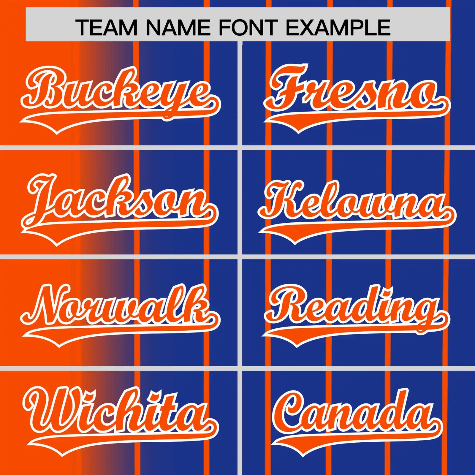 Custom Orange Blue Pinstripe Orange Authentic Baseball Jersey