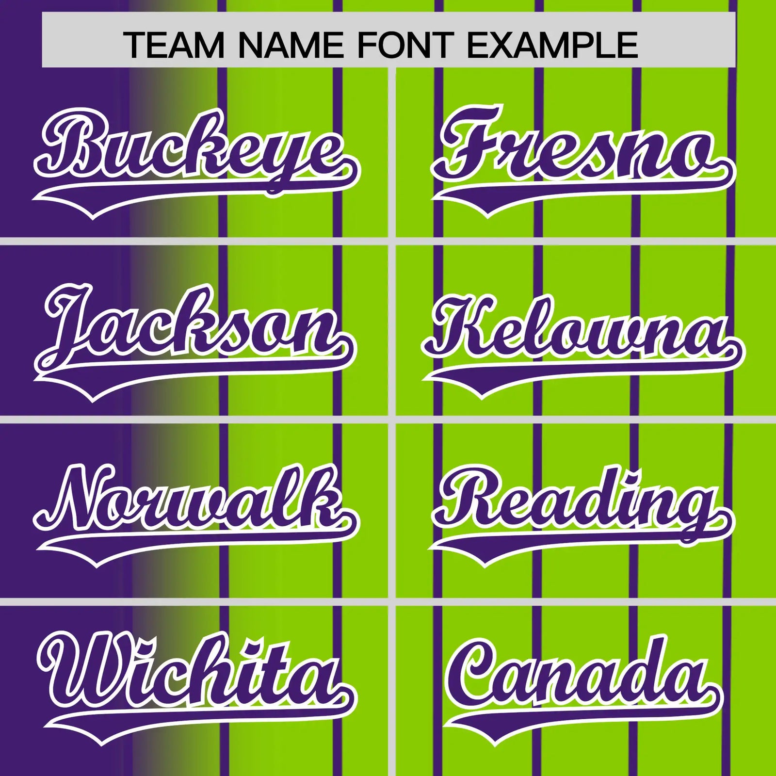 Custom Purple Neon Green Pinstripe Purple Authentic Baseball Jersey