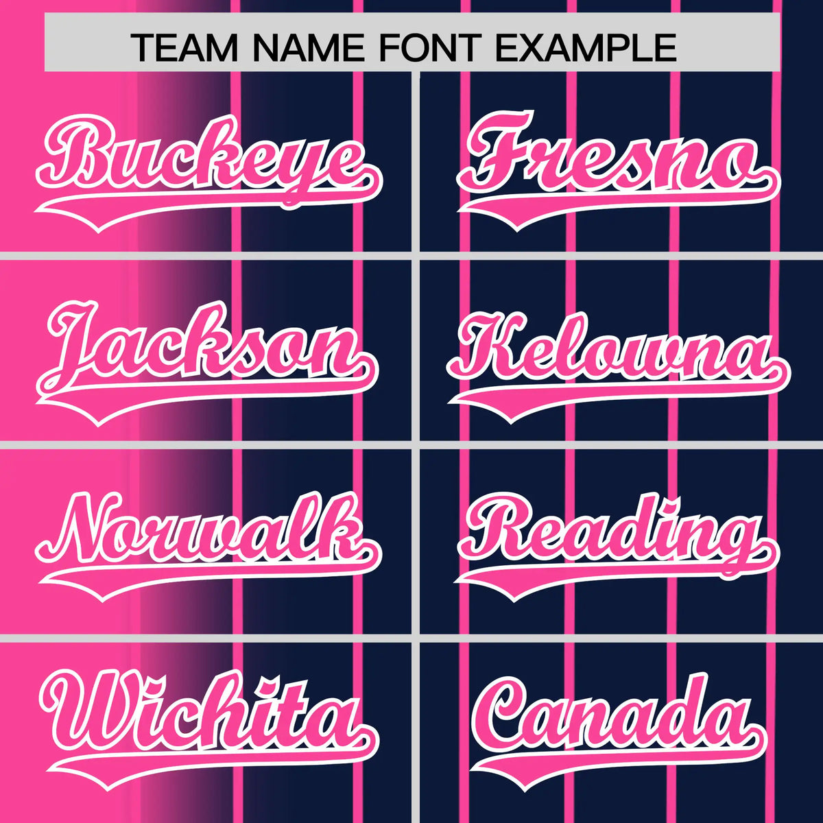 Custom Pink Navy Pinstripe Pink Authentic Baseball Jersey