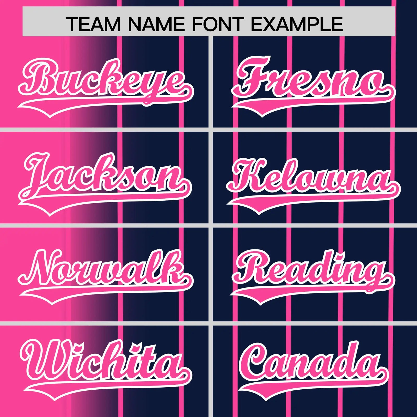 Custom Pink Navy Pinstripe Pink Authentic Baseball Jersey