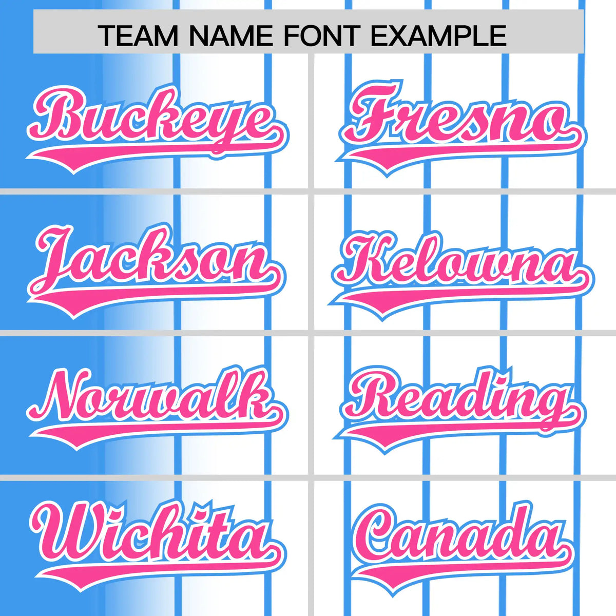 Custom Light-Blue White Pinstripe Pink Authentic Baseball Jersey