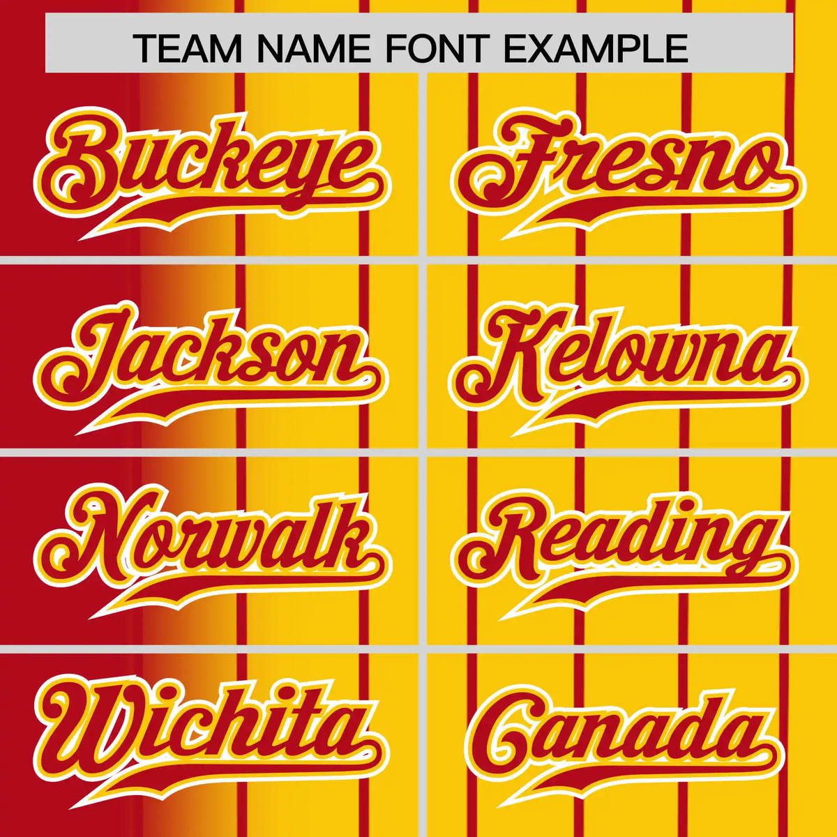 Custom Red Yellow Pinstripe Red Authentic Baseball Jersey