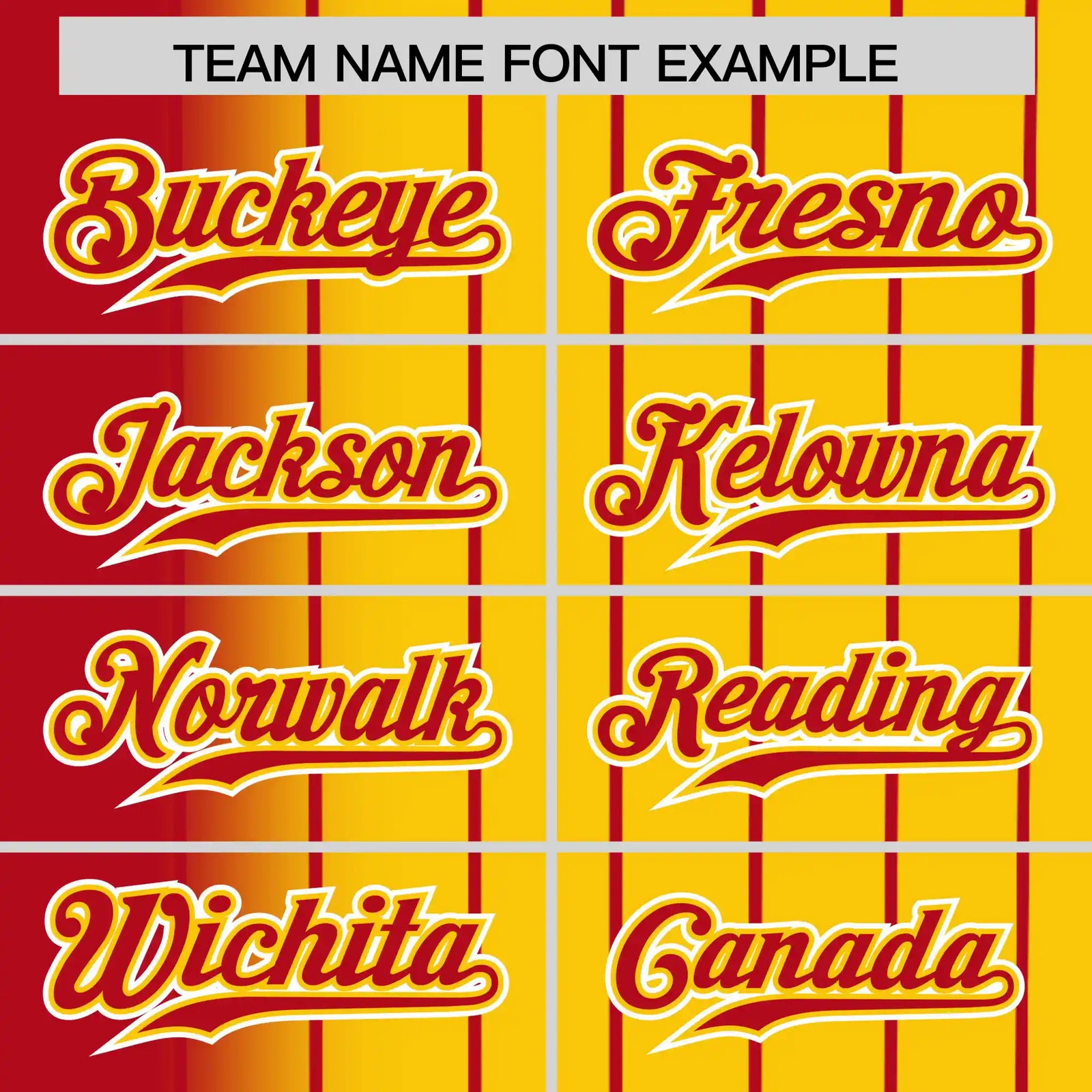 Custom Red Yellow Pinstripe Red Authentic Baseball Jersey