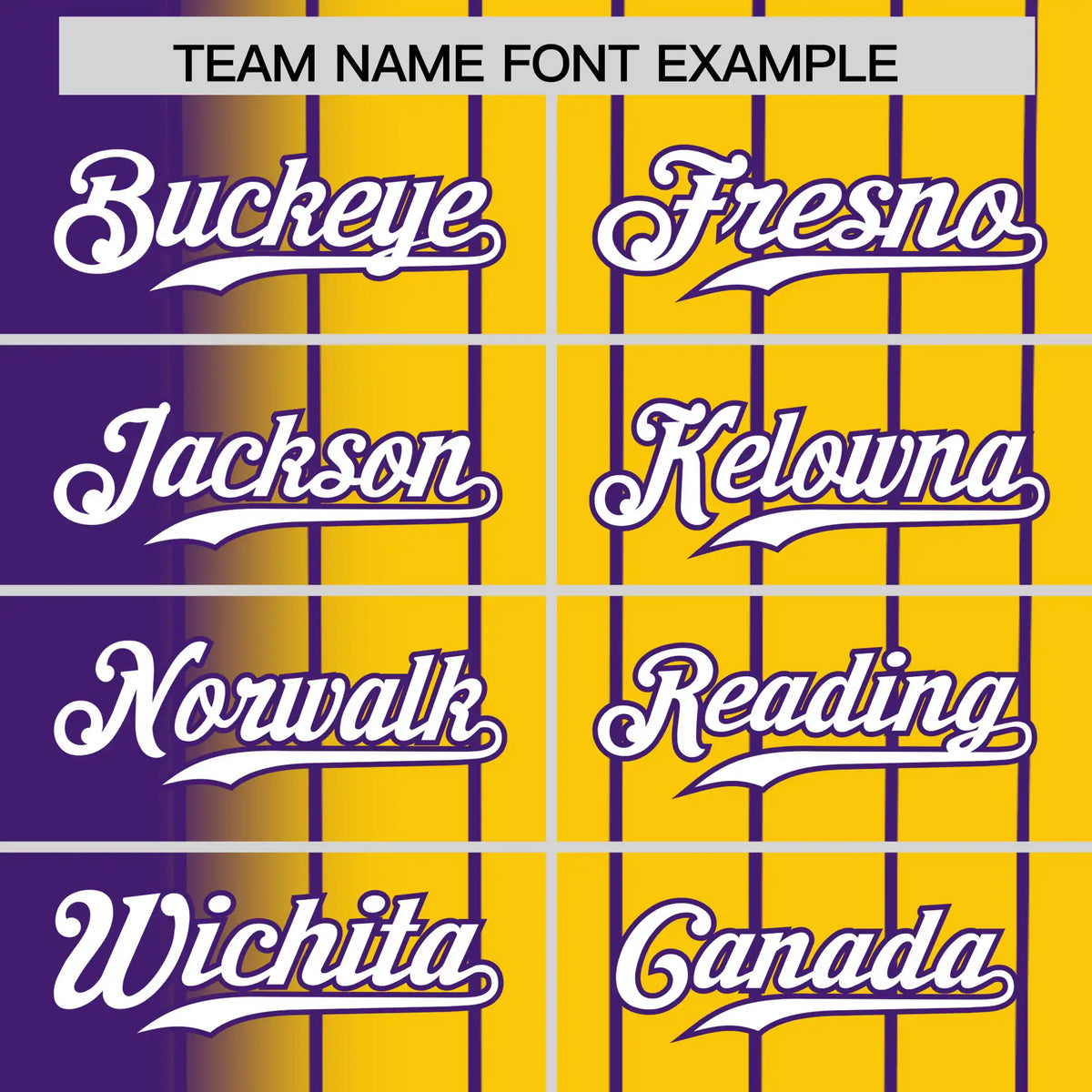 Custom Purple Yellow Pinstripe White Authentic Baseball Jersey