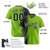 Custom Black Neon-Green Pinstripe Black Authentic Baseball Jersey