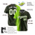 Custom Neon-Green Black Pinstripe White Authentic Baseball Jersey