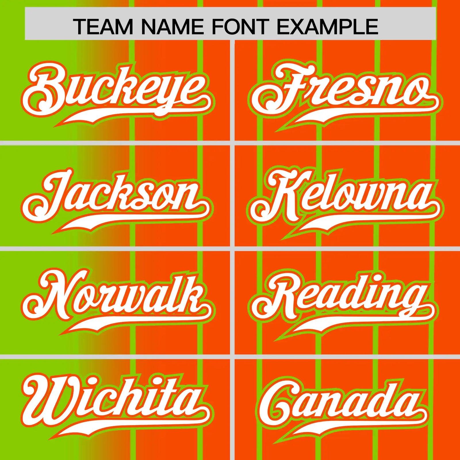 Custom Neon-Green Orange Pinstripe White Authentic Baseball Jersey