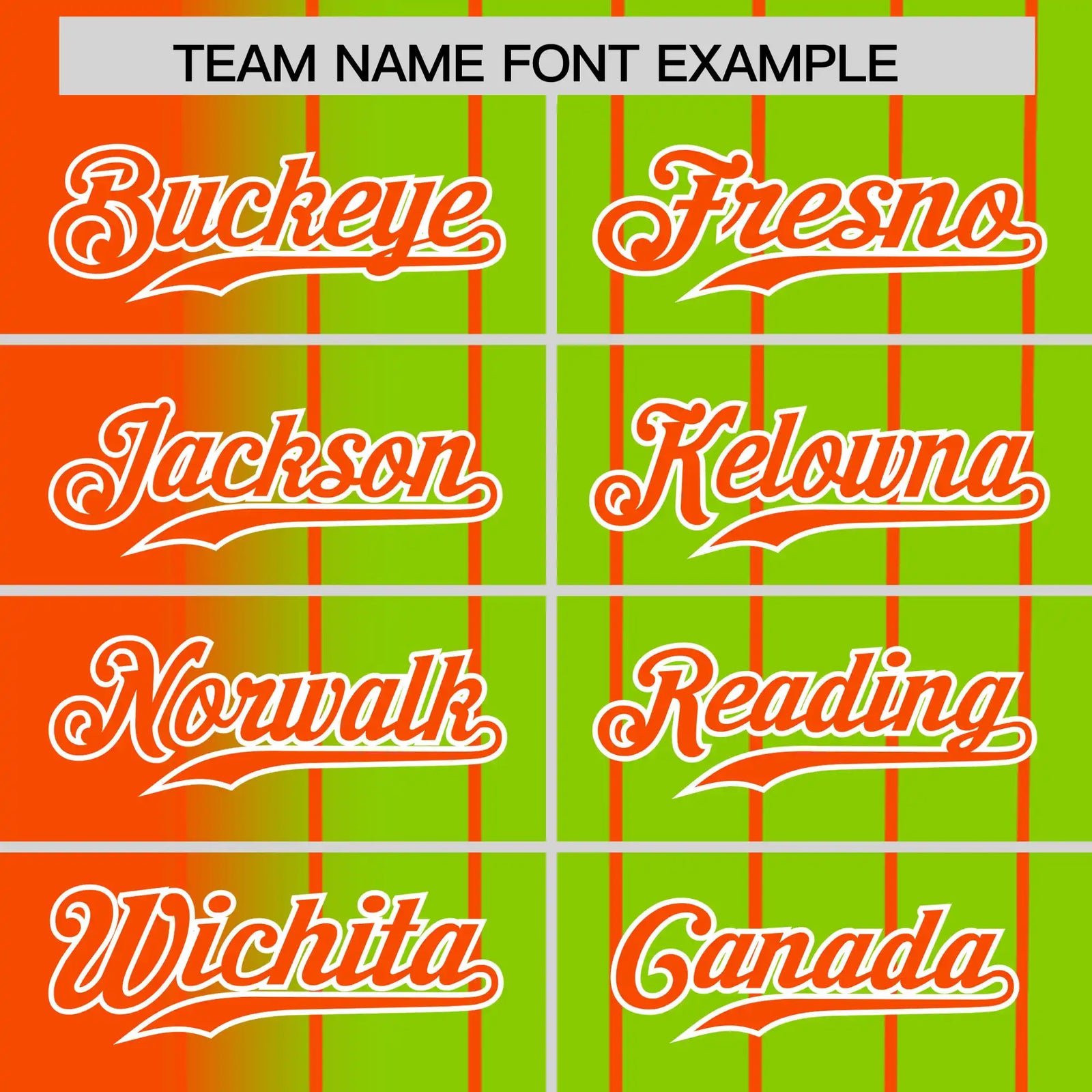 Custom Orange Neon-Green Pinstripe Orange Authentic Baseball Jersey