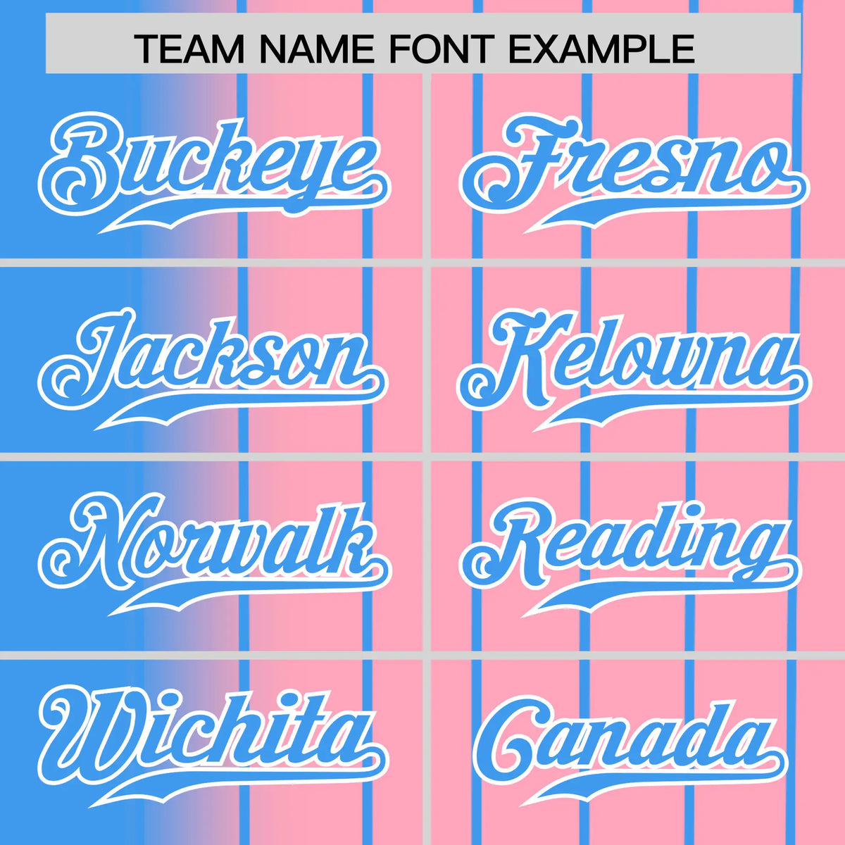 Custom Blue Pink Pinstripe Blue Authentic Baseball Jersey