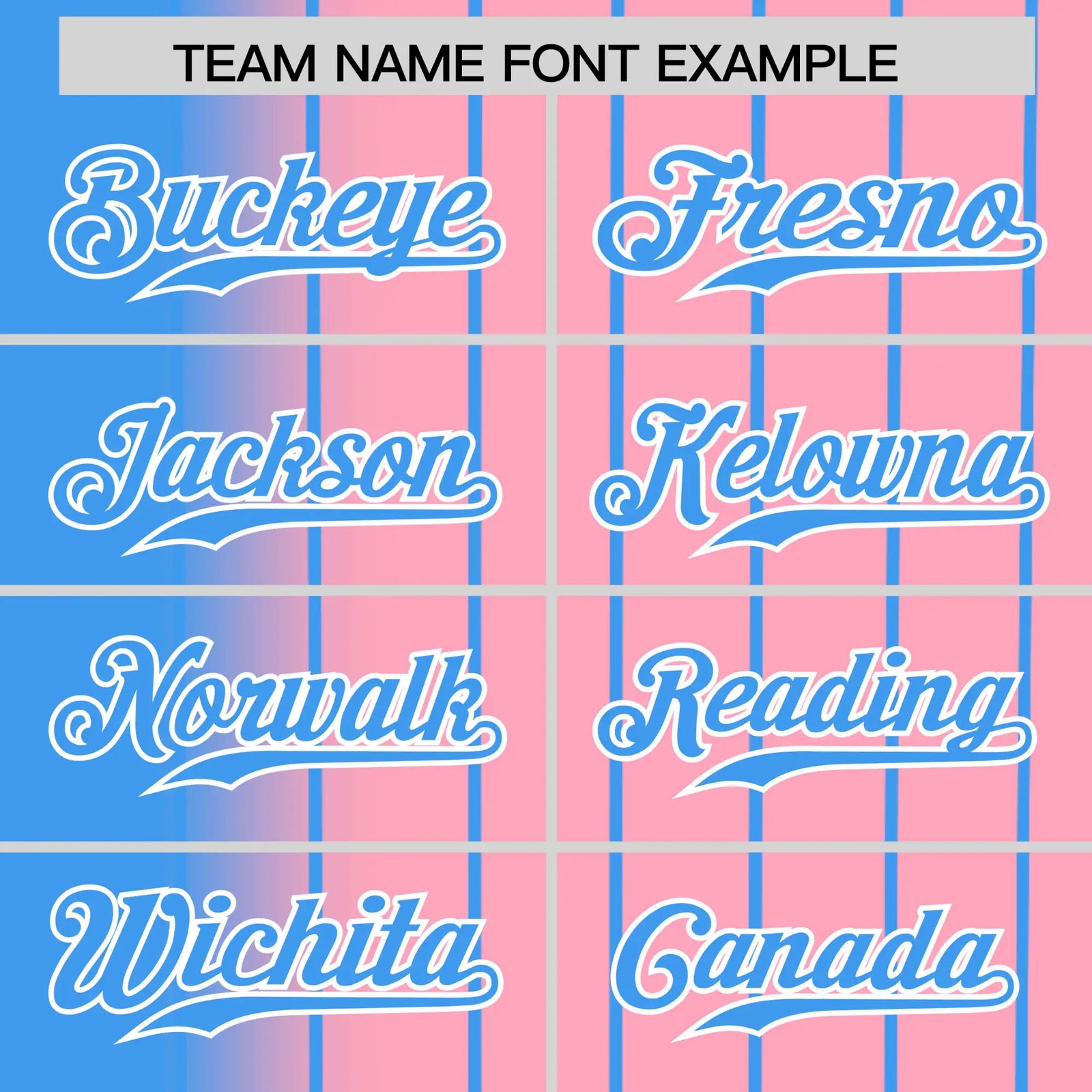 Custom Blue Pink Pinstripe Blue Authentic Baseball Jersey