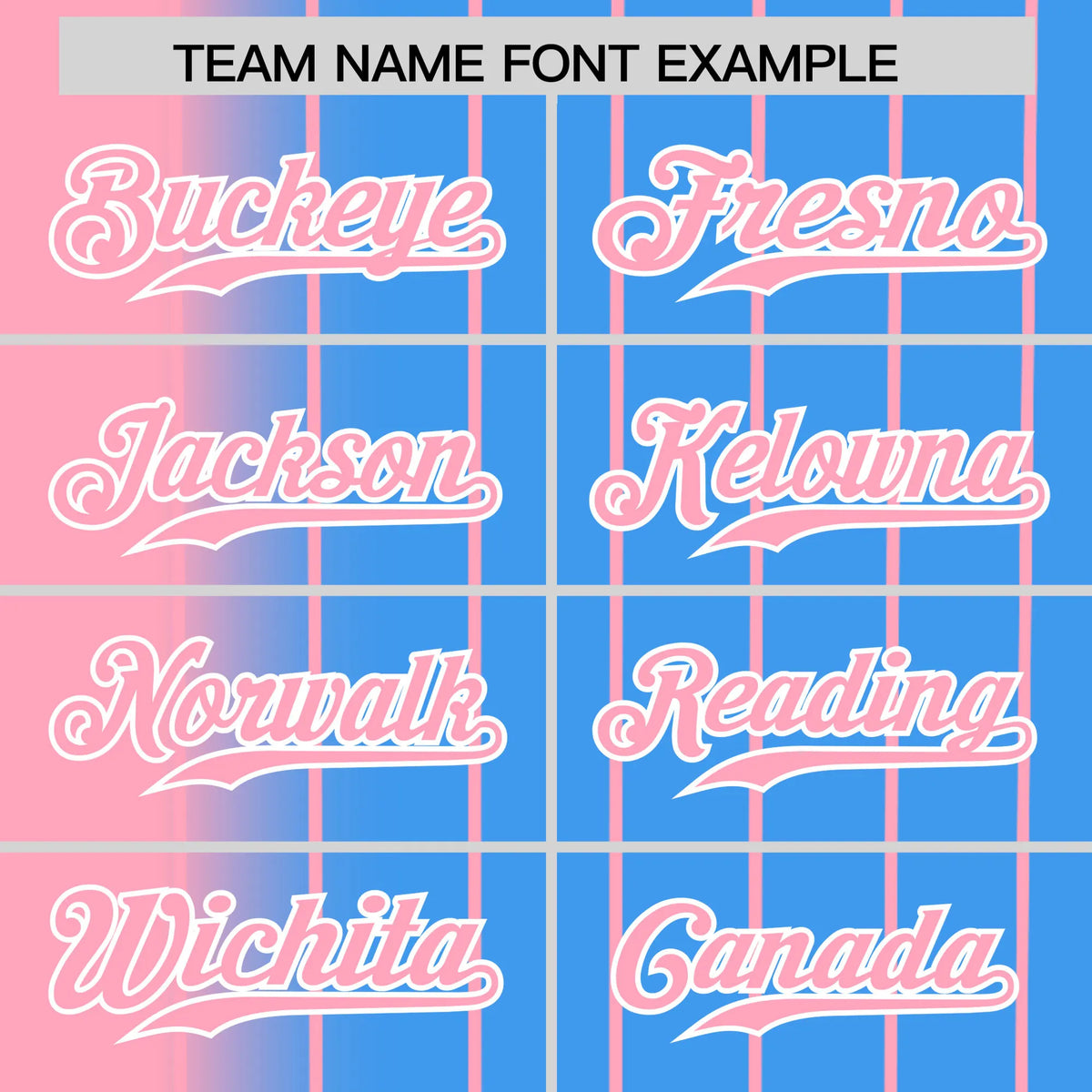 Custom Pink Blue Pinstripe Pink Authentic Baseball Jersey