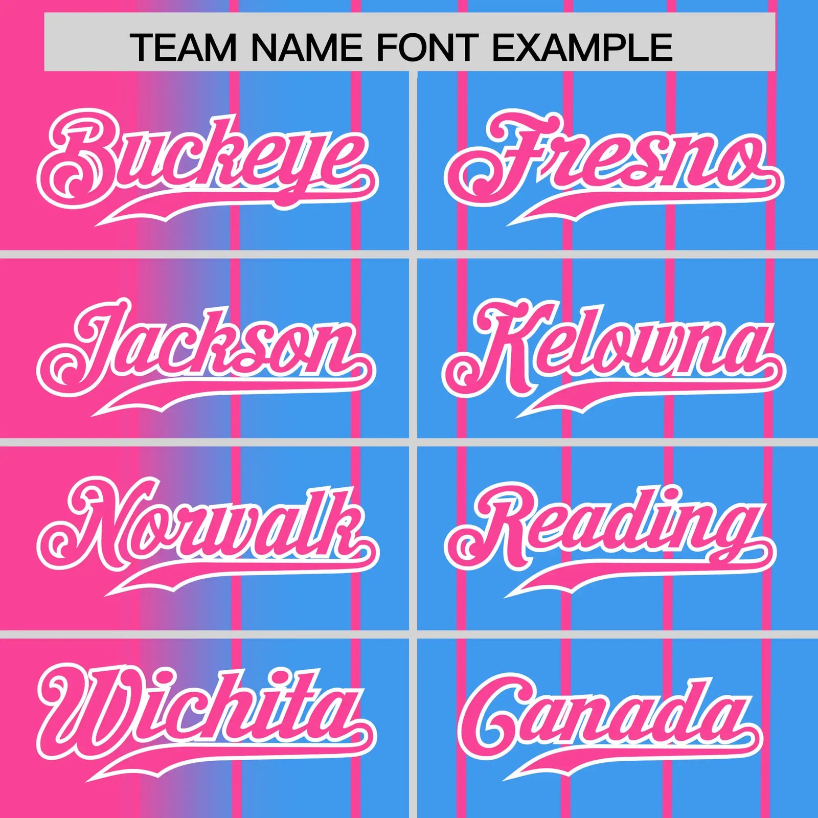 Custom Pink Blue Pinstripe Pink Authentic Baseball Jersey