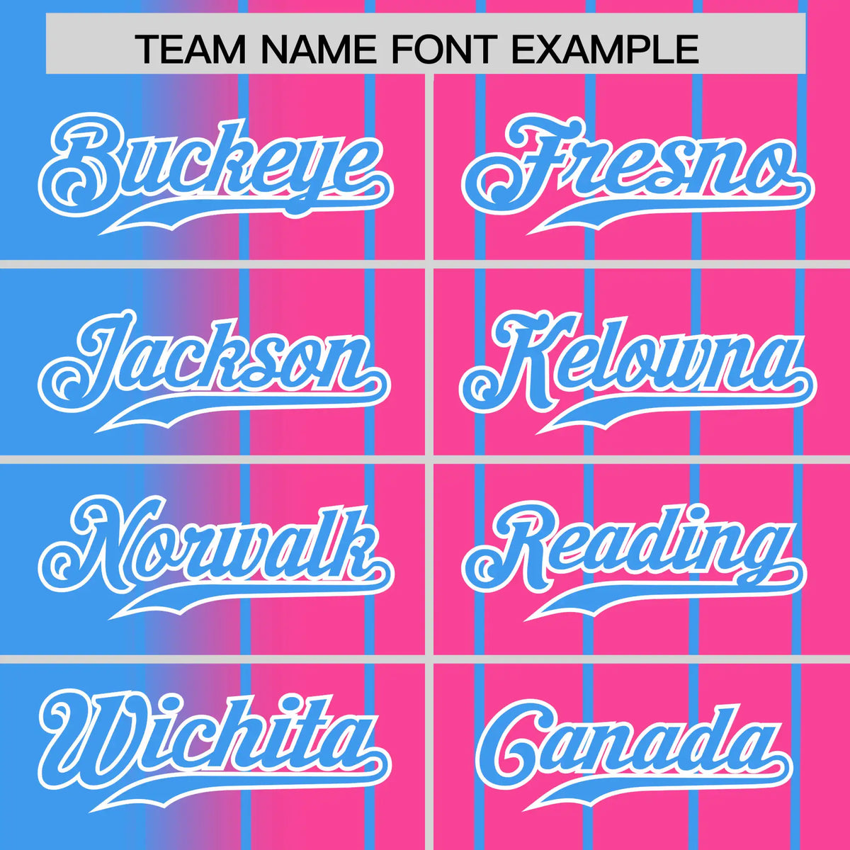 Custom Blue Pink Pinstripe Blue Authentic Baseball Jersey