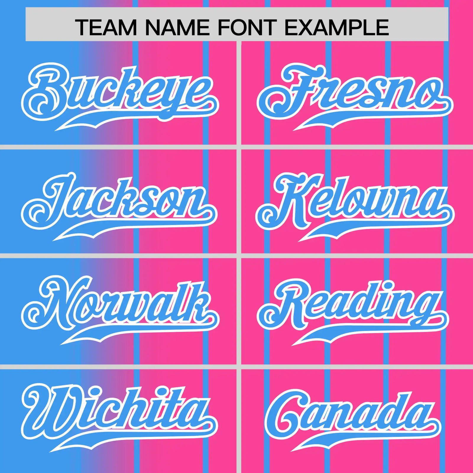 Custom Blue Pink Pinstripe Blue Authentic Baseball Jersey