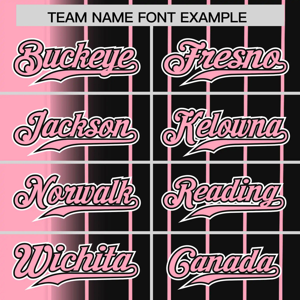 Custom Pink Black Pinstripe Pink Authentic Baseball Jersey