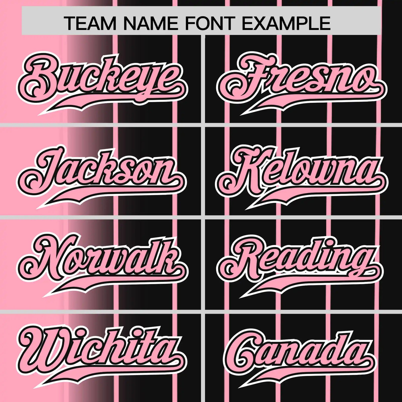 Custom Pink Black Pinstripe Pink Authentic Baseball Jersey