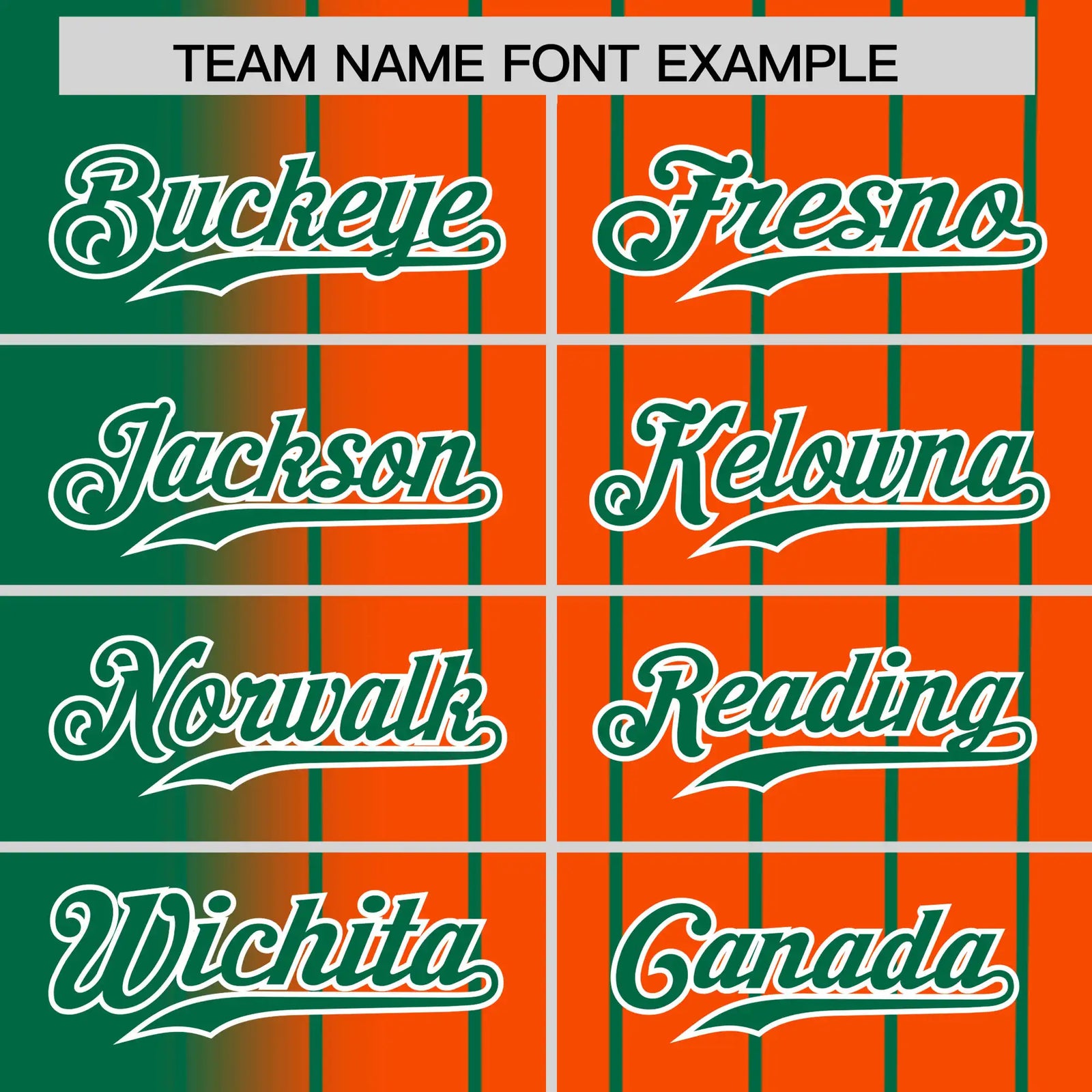 Custom Green Orange Pinstripe Green Authentic Baseball Jersey