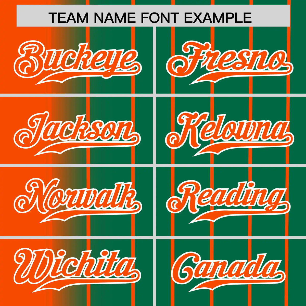 Custom Orange Green Pinstripe Orange Authentic Baseball Jersey