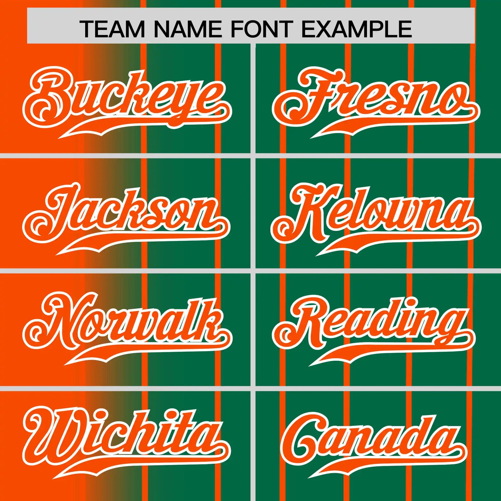 Custom Orange Green Pinstripe Orange Authentic Baseball Jersey