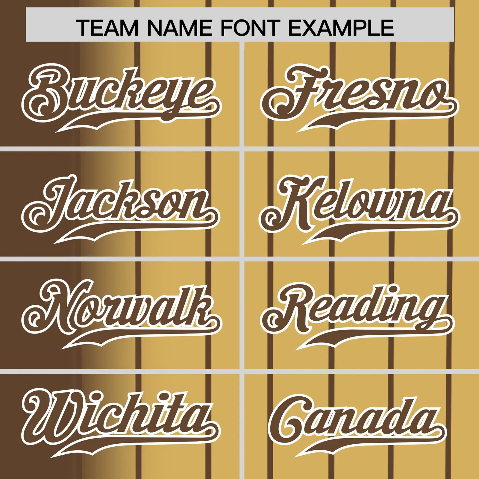 Custom Brown Old-Gold Pinstripe Brown Authentic Baseball Jersey