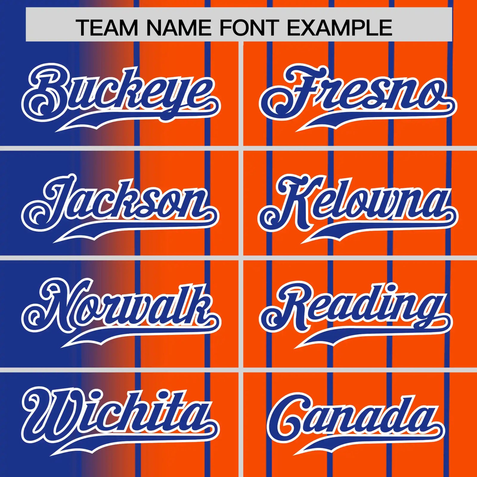 Custom Blue Orange Pinstripe Blue Authentic Baseball Jersey