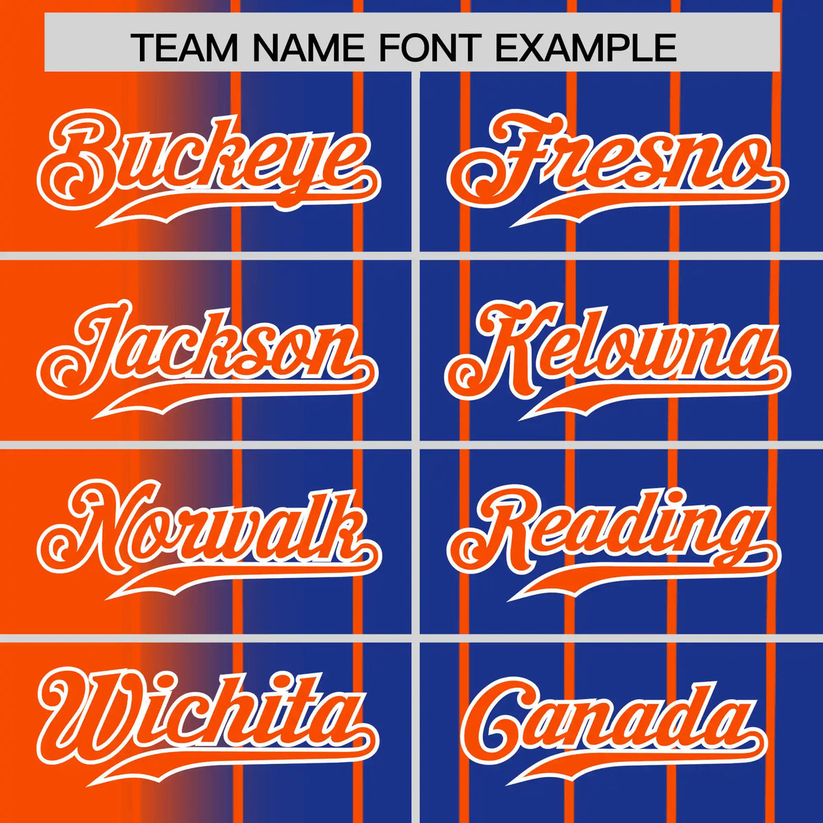 Custom Orange Blue Pinstripe Orange Authentic Baseball Jersey