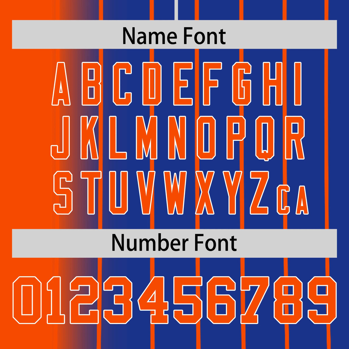 Custom Orange Blue Pinstripe Orange Authentic Baseball Jersey