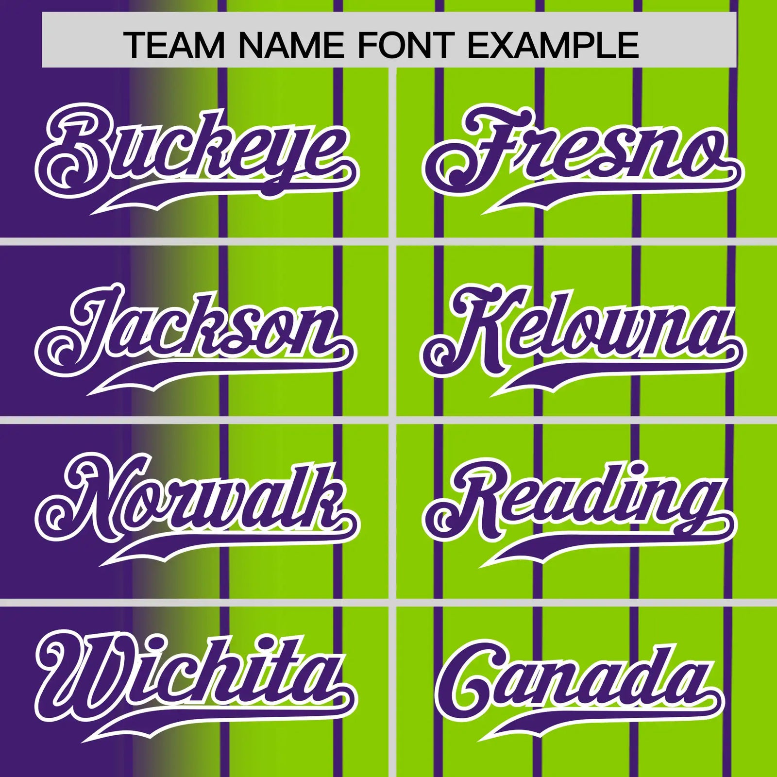 Custom Purple Neon Green Pinstripe Purple Authentic Baseball Jersey