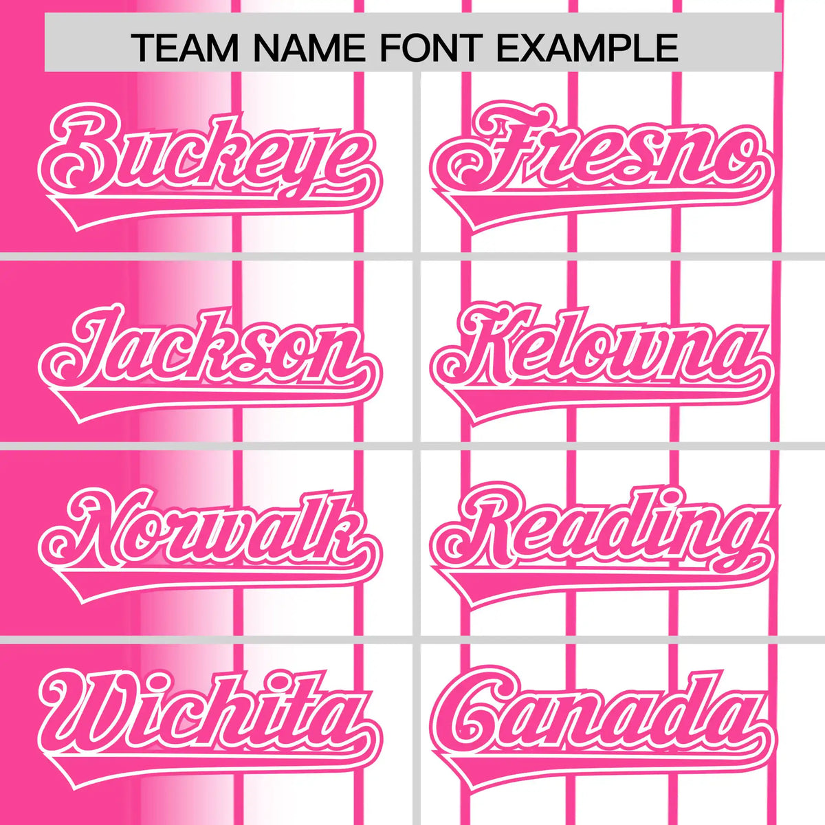 Custom Pink White Pinstripe Pink Authentic Baseball Jersey