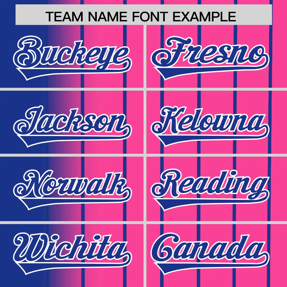 Custom Blue Pink Pinstripe Blue Authentic Baseball Jersey