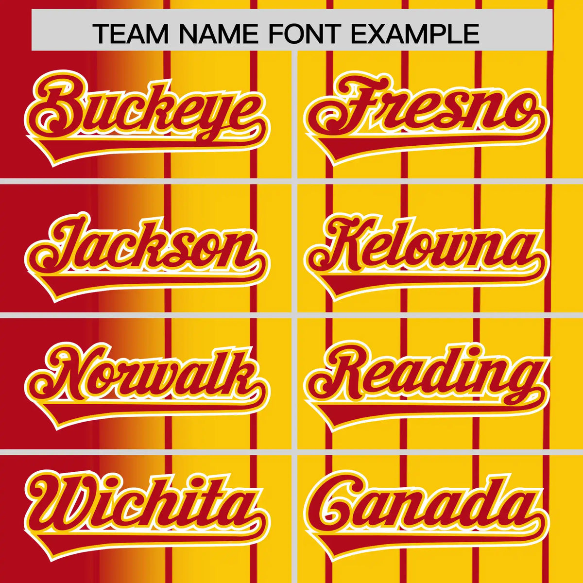 Custom Red Yellow Pinstripe Red Authentic Baseball Jersey