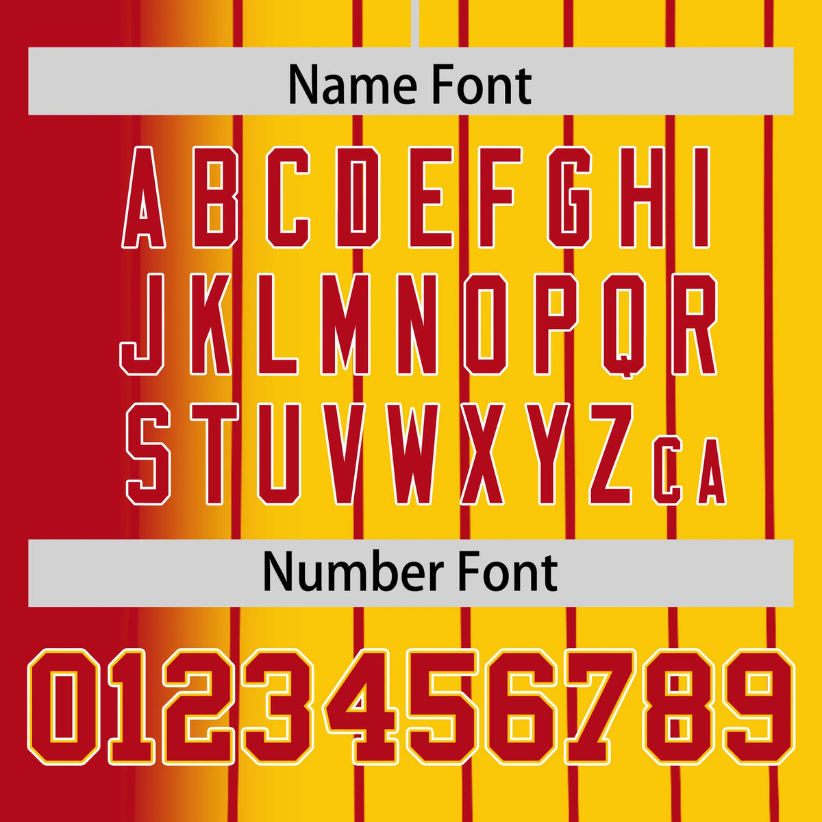 Custom Red Yellow Pinstripe Red Authentic Baseball Jersey