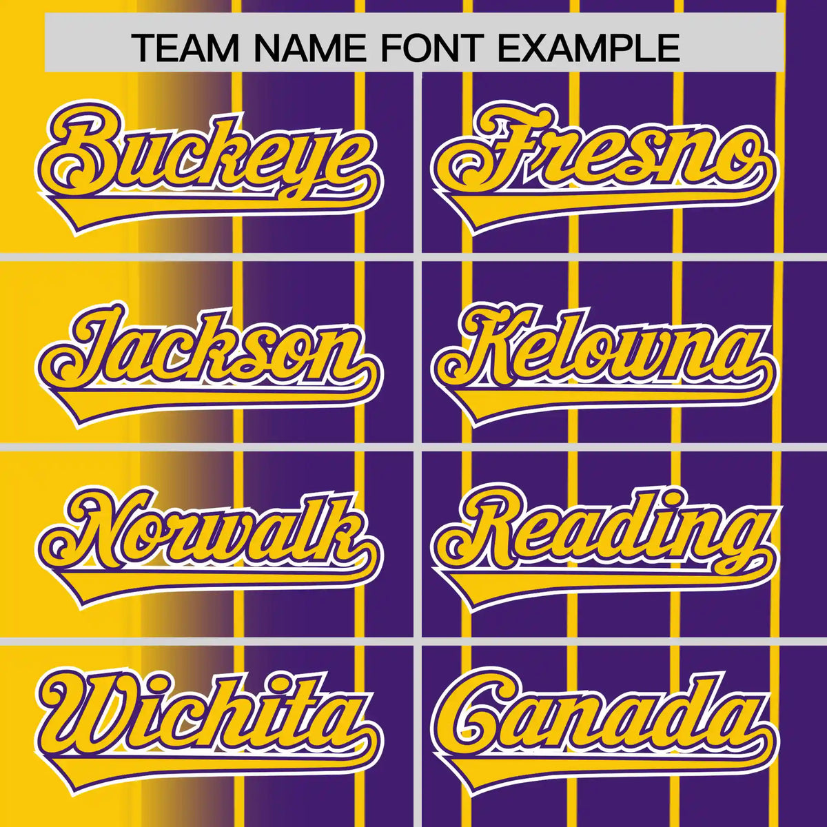 Custom Yellow Purple Pinstripe Yellow Authentic Baseball Jersey