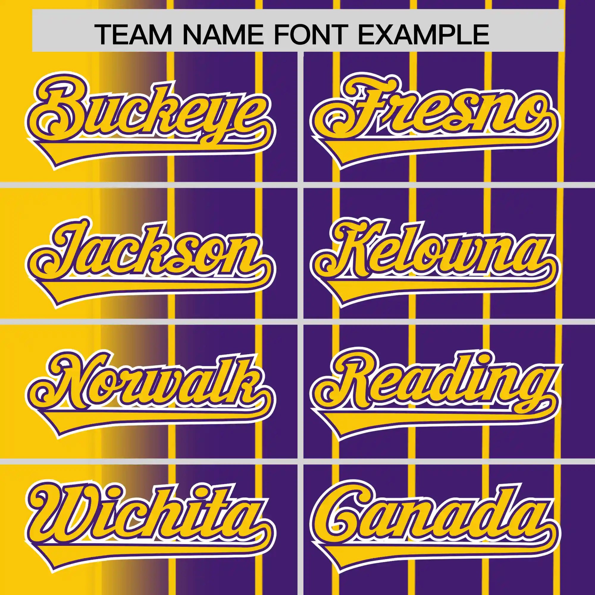 Custom Yellow Purple Pinstripe Yellow Authentic Baseball Jersey