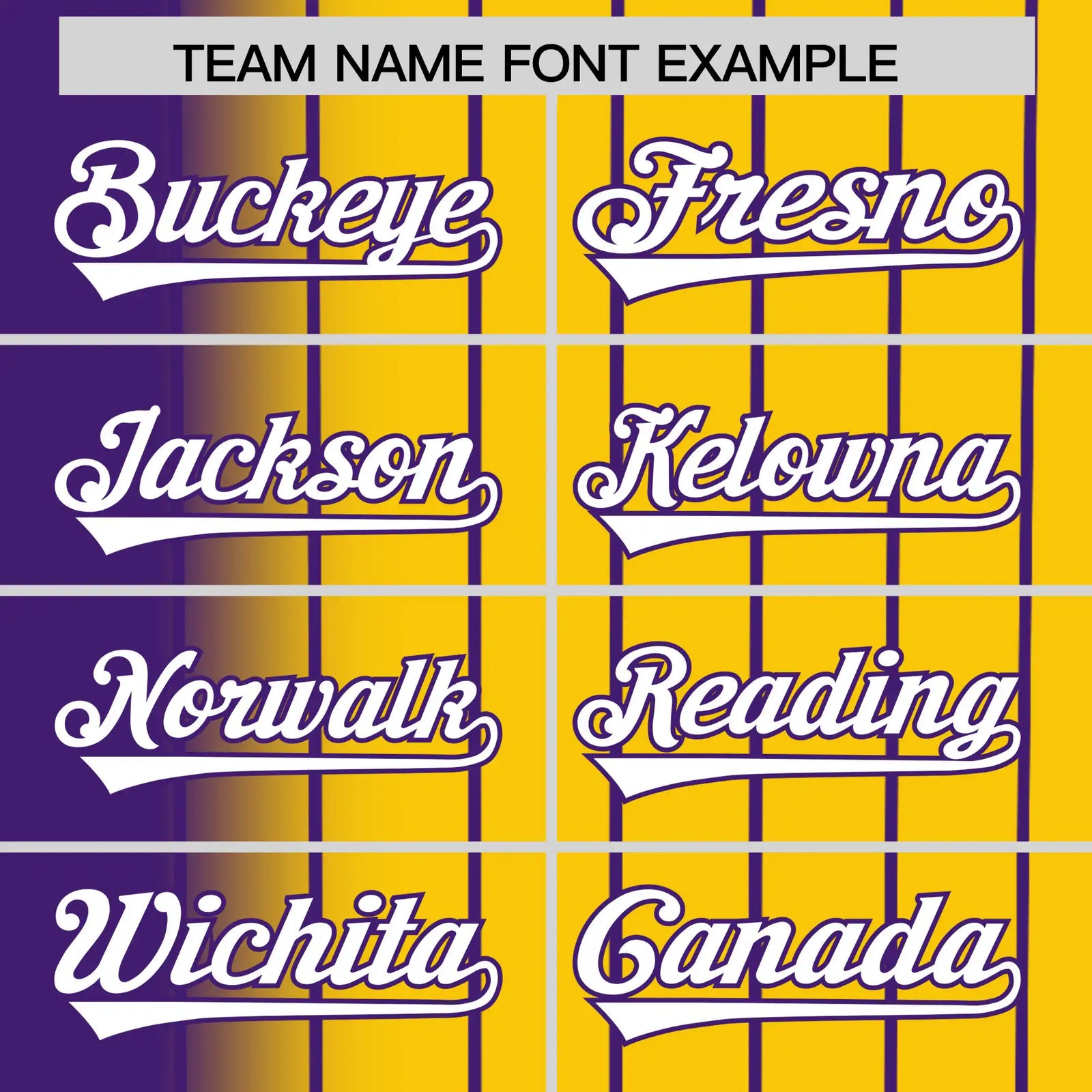 Custom Purple Yellow Pinstripe White Authentic Baseball Jersey