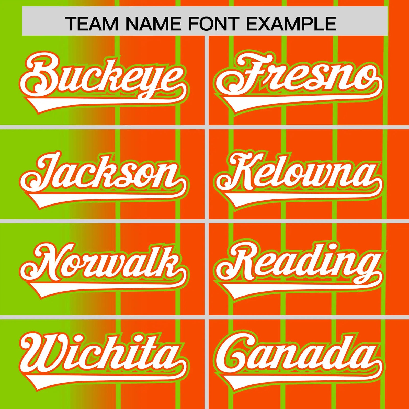 Custom Neon-Green Orange Pinstripe White Authentic Baseball Jersey