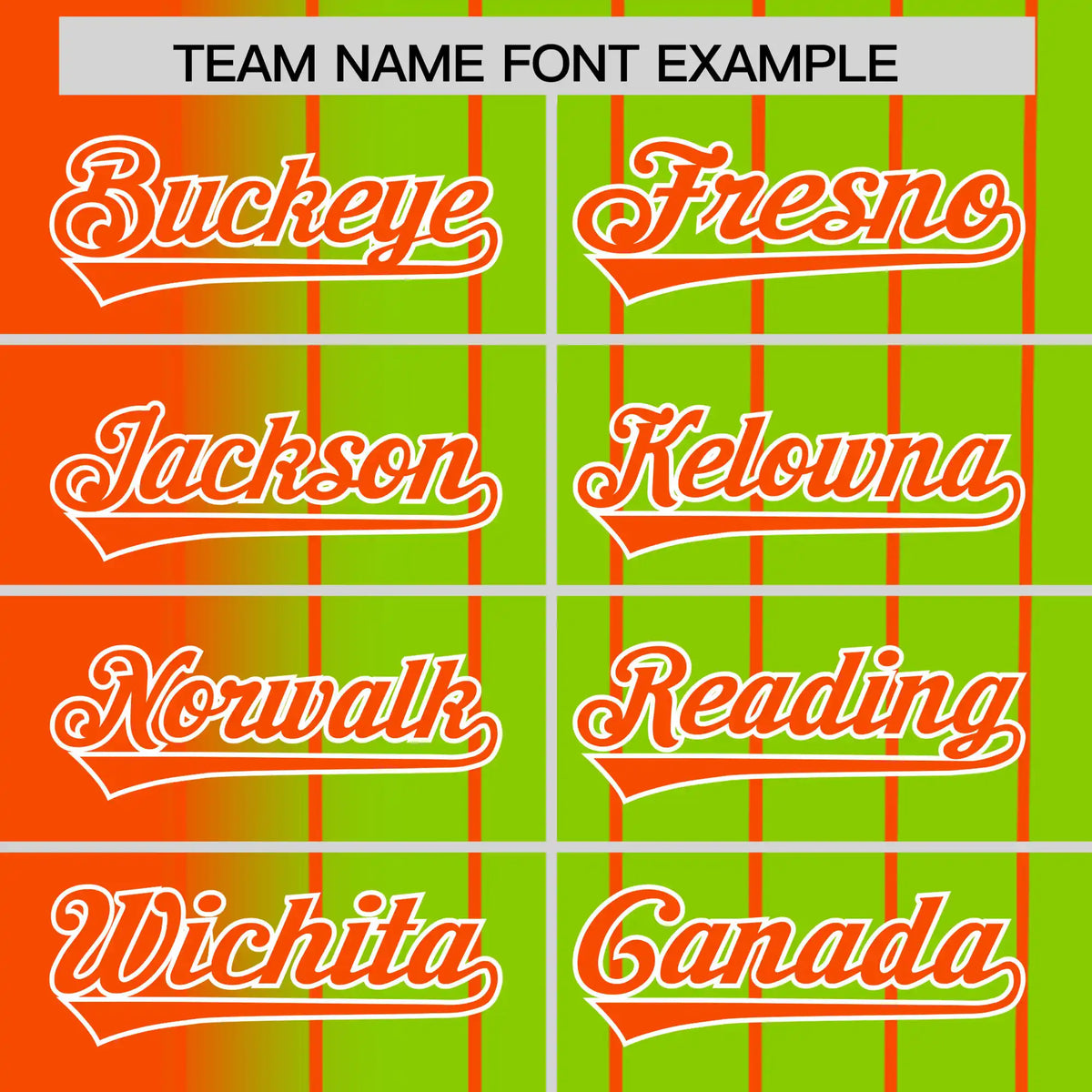 Custom Orange Neon-Green Pinstripe Orange Authentic Baseball Jersey