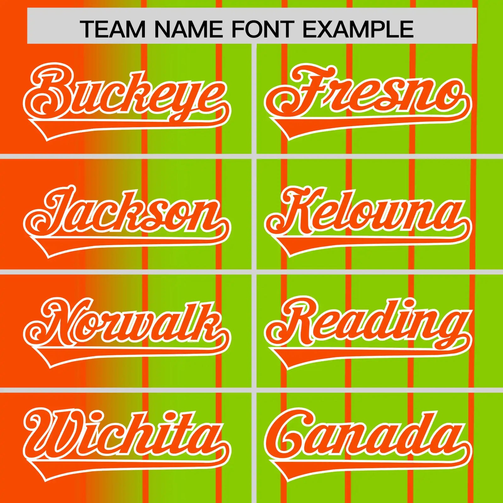 Custom Orange Neon-Green Pinstripe Orange Authentic Baseball Jersey