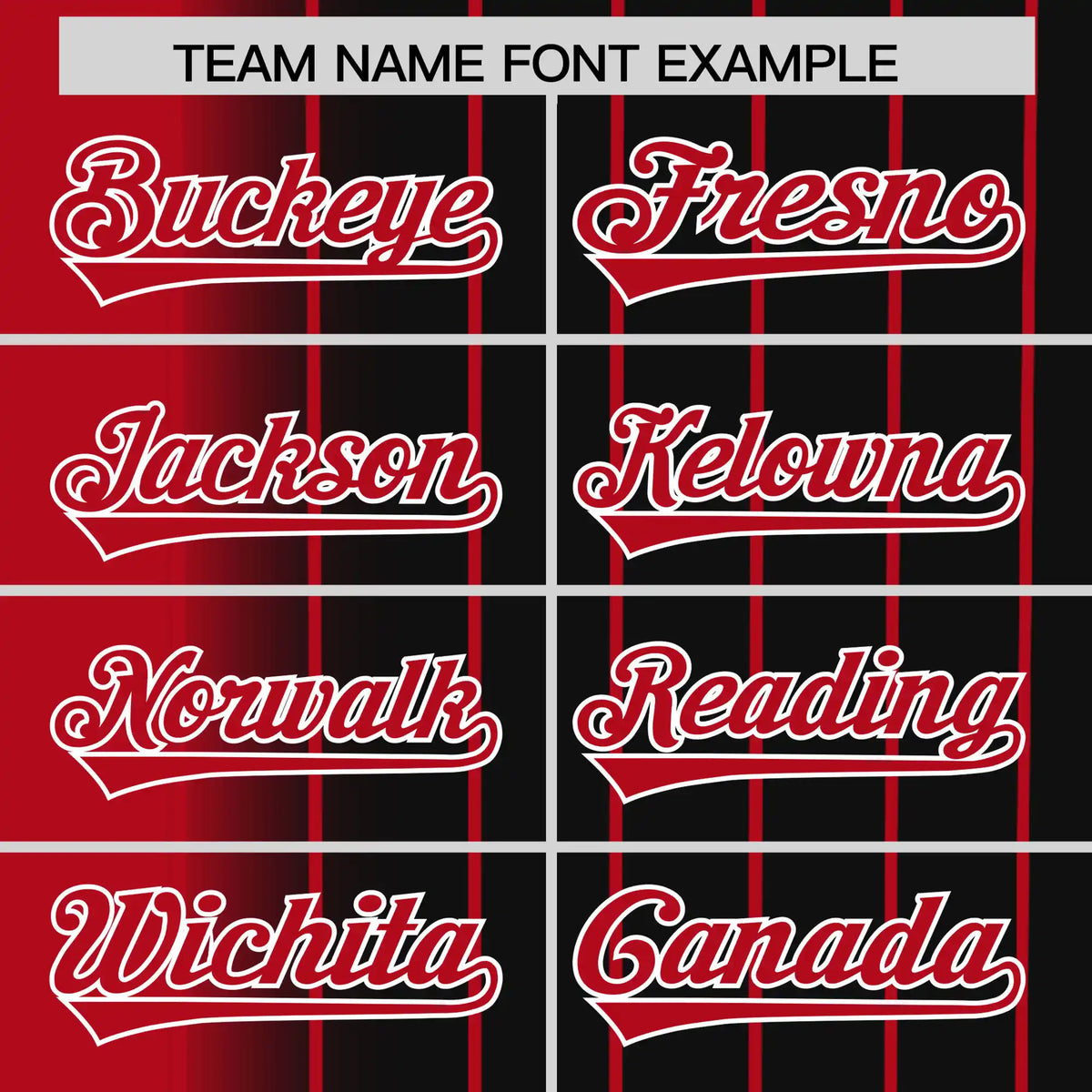 Custom Red Black Pinstripe Red Authentic Baseball Jersey