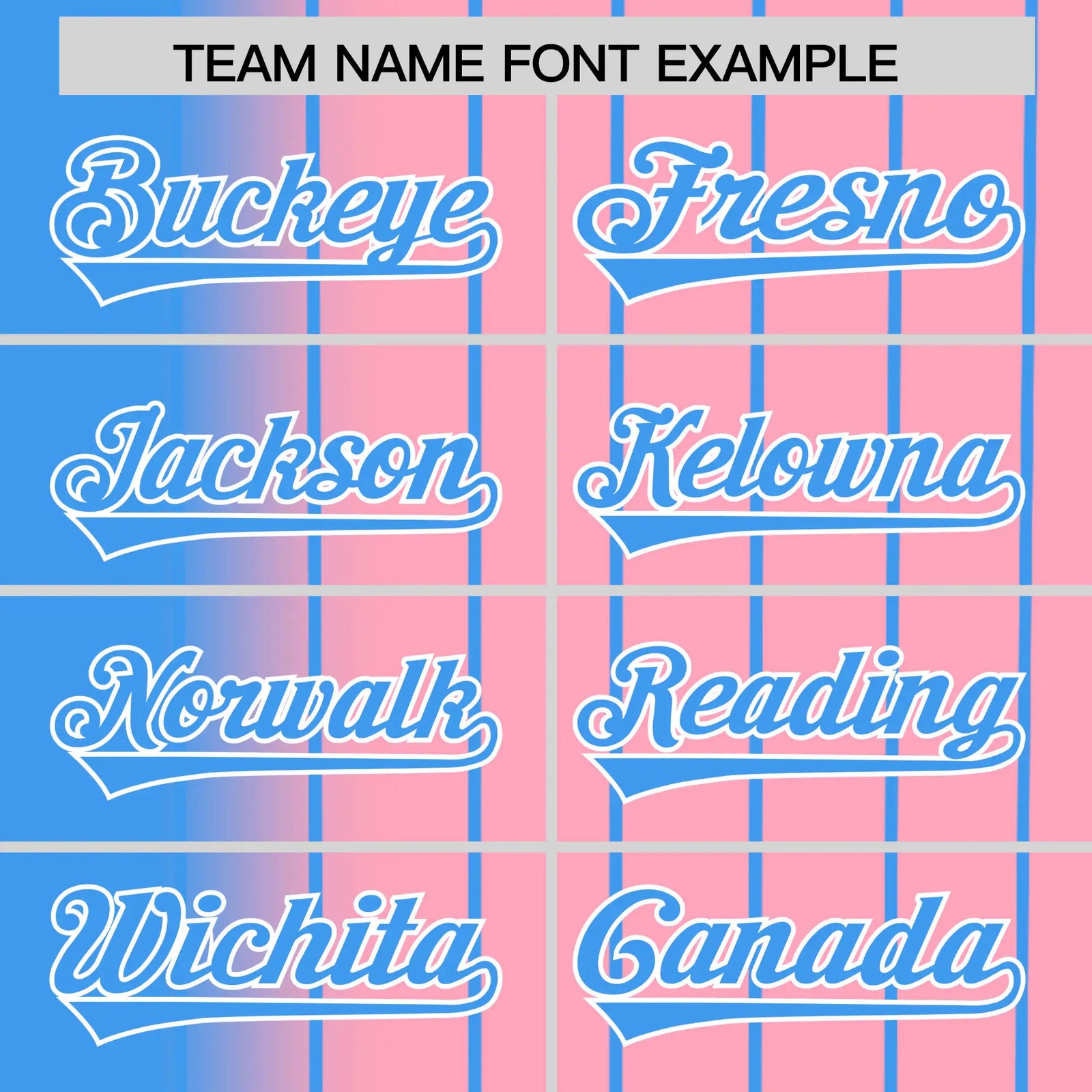 Custom Blue Pink Pinstripe Blue Authentic Baseball Jersey