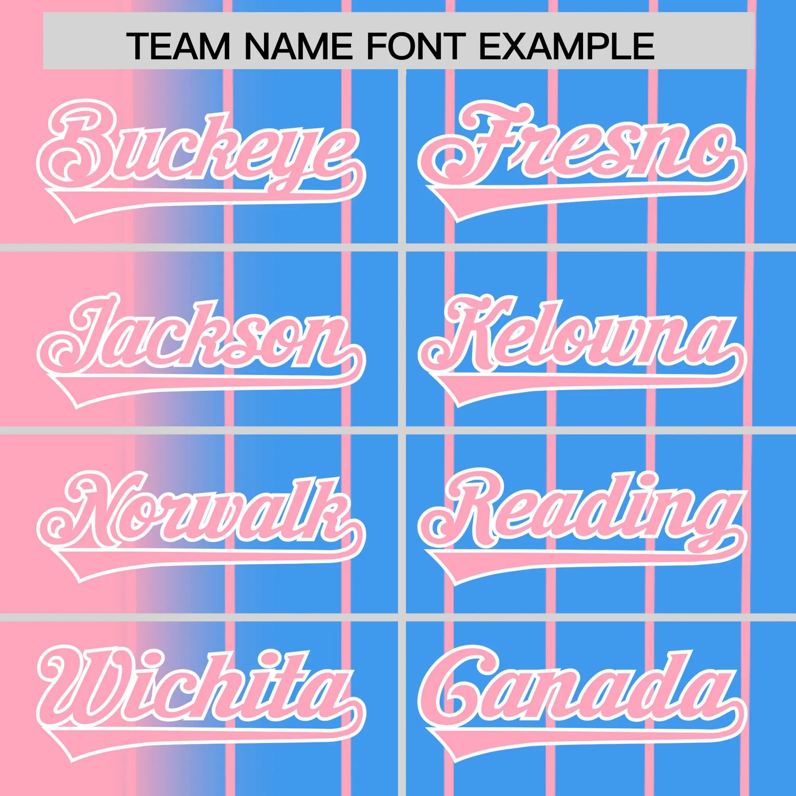 Custom Pink Blue Pinstripe Pink Authentic Baseball Jersey