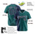 Custom Navy Midnight-Green Pinstripe Navy Authentic Baseball Jersey