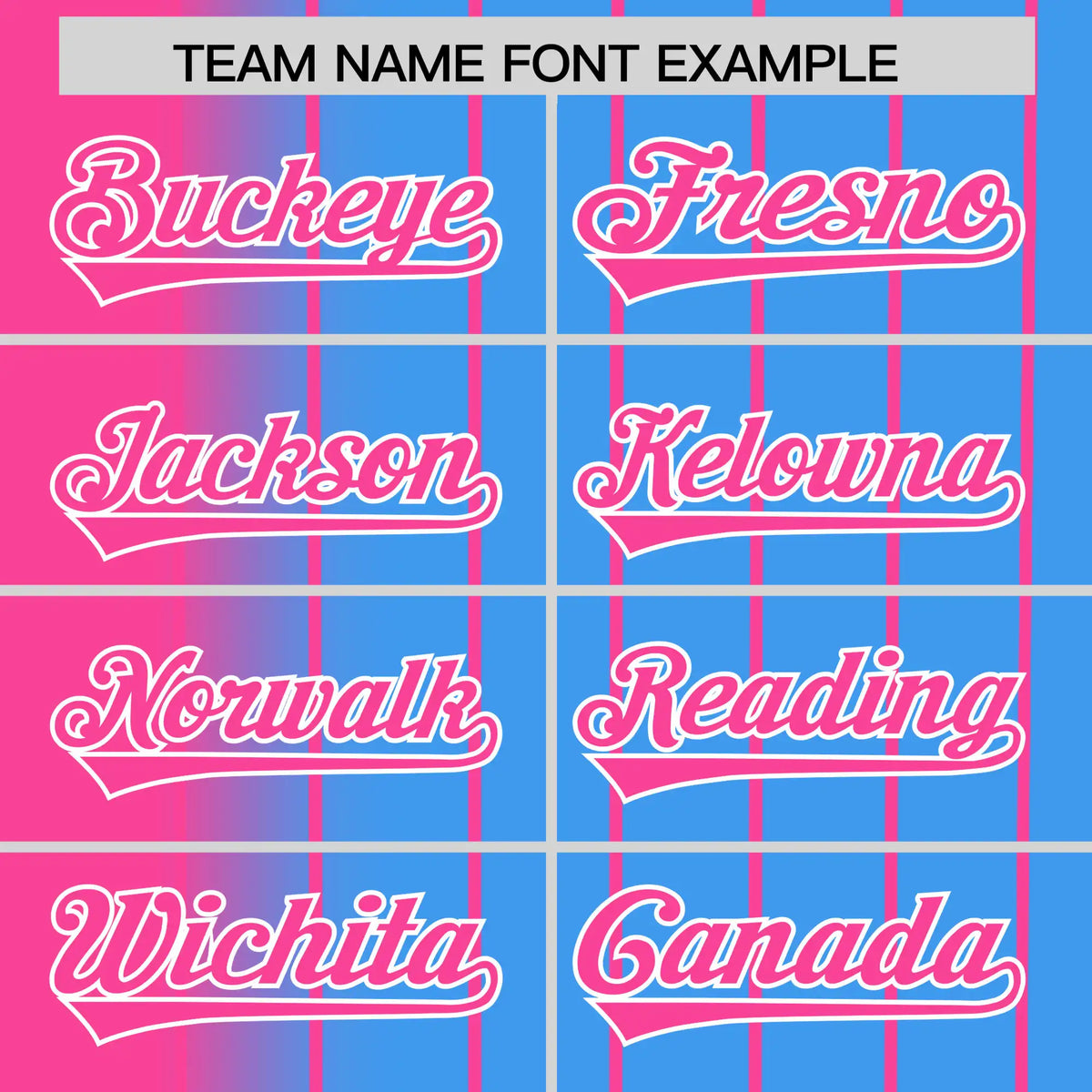 Custom Pink Blue Pinstripe Pink Authentic Baseball Jersey