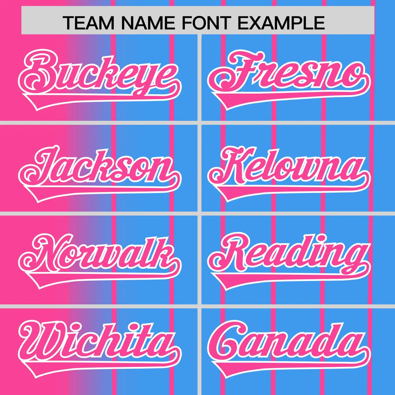 Custom Pink Blue Pinstripe Pink Authentic Baseball Jersey