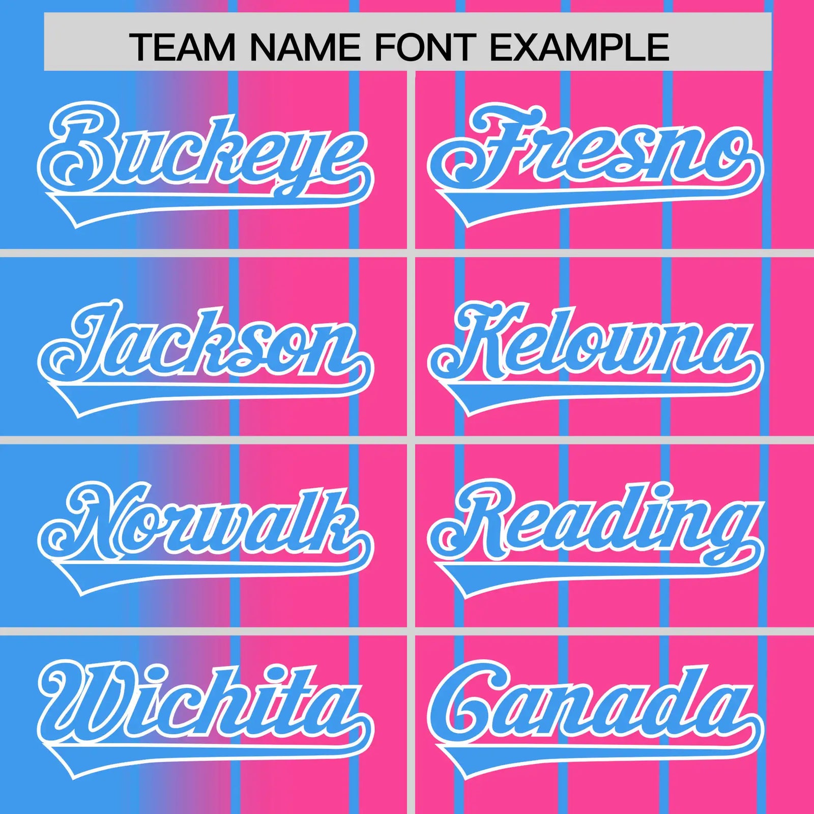 Custom Blue Pink Pinstripe Blue Authentic Baseball Jersey