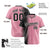 Custom Black Pink Pinstripe Black Authentic Baseball Jersey