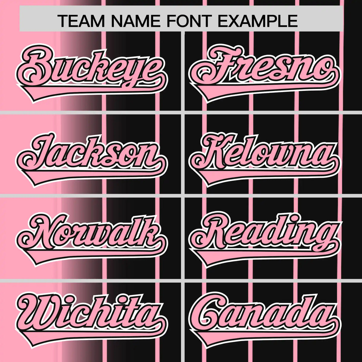 Custom Pink Black Pinstripe Pink Authentic Baseball Jersey