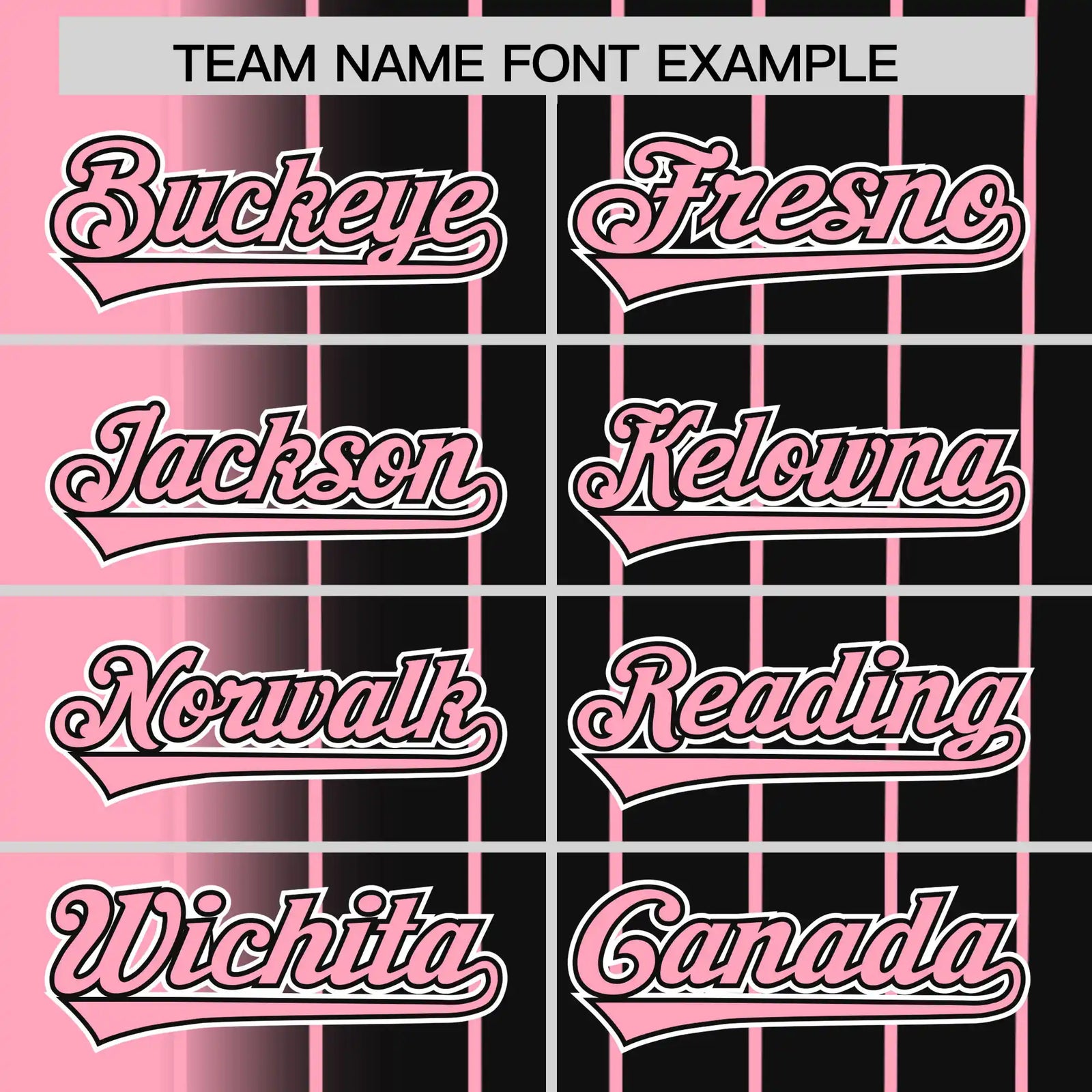 Custom Pink Black Pinstripe Pink Authentic Baseball Jersey