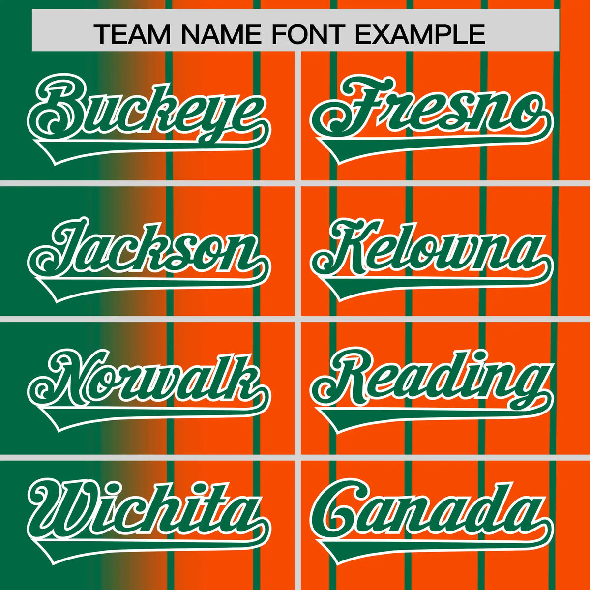 Custom Green Orange Pinstripe Green Authentic Baseball Jersey