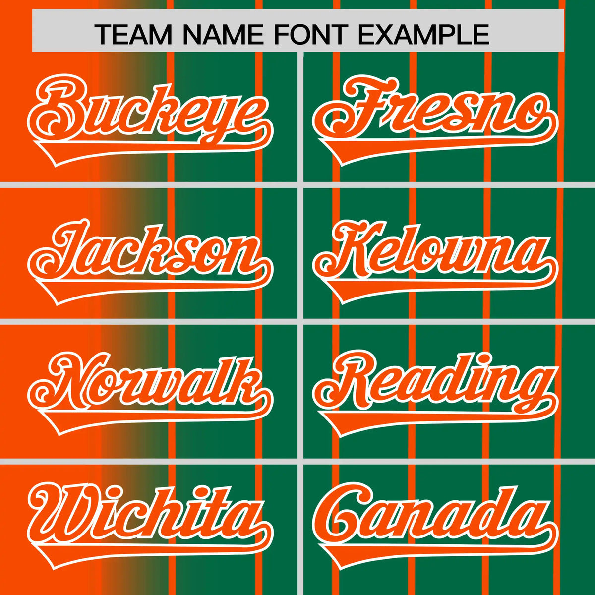 Custom Orange Green Pinstripe Orange Authentic Baseball Jersey